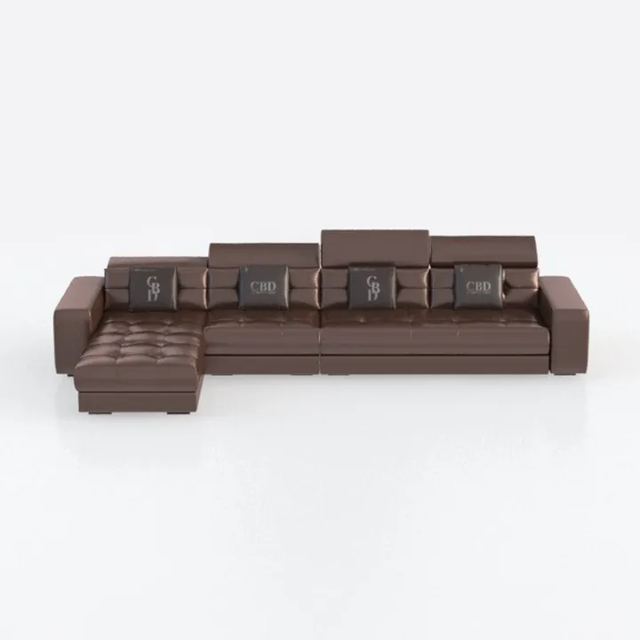 Power Recliner Set with LED Lights, Air Leather 
